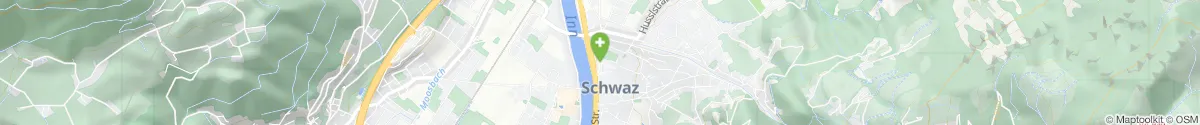 Kartendarstellung des Standorts für Stadtapotheke und Drogerie "Zum Einhorn" in 6130 Schwaz